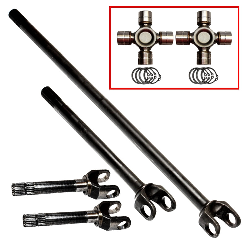Dana-44-Front-Axle-Kit-71-77-Ford-Bronco-1930-Spline-4340-Chromoly-Steel-Nitro-Gear-And-Axle