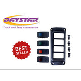 Daystar International KJ71056BK 07-18 Jeep Wrangler JK A-Pillar Switch Pod W/ Switches Daystar