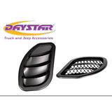 Daystar International KJ71048BK 07-17 Jeep Wrangler JK Hood Side Vent Kit Right and Left Black Pair Daystar