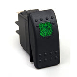 Daystar International KU80012 Rocker Switch Green Light 20 AMP Single Pole Daystar