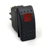 Daystar International KU80014 Rocker Switch Red Light 20 AMP Single Pole Daystar