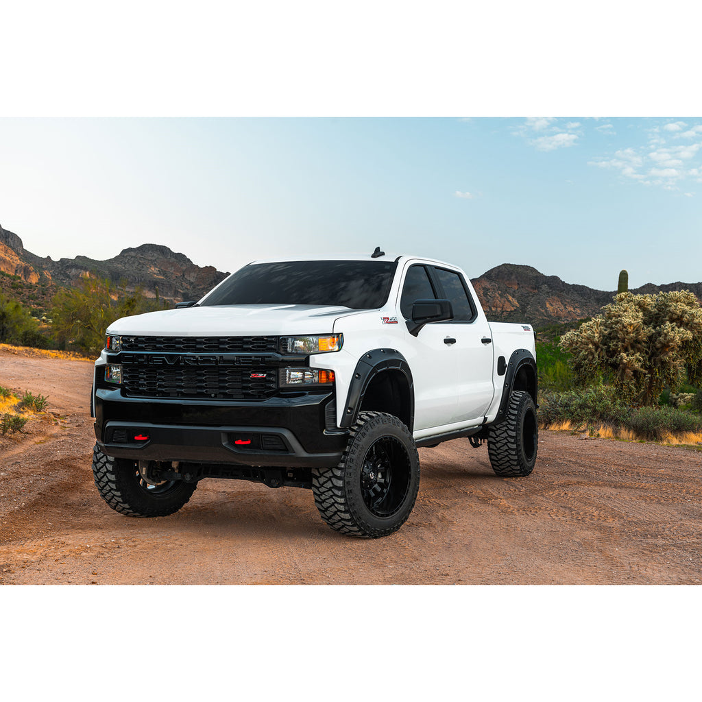 Defender-Pocket-Fender-Flares-Flat-Black-Chevy-Silverado-1500-2Wd4Wd-(19-23)-Rough-Country