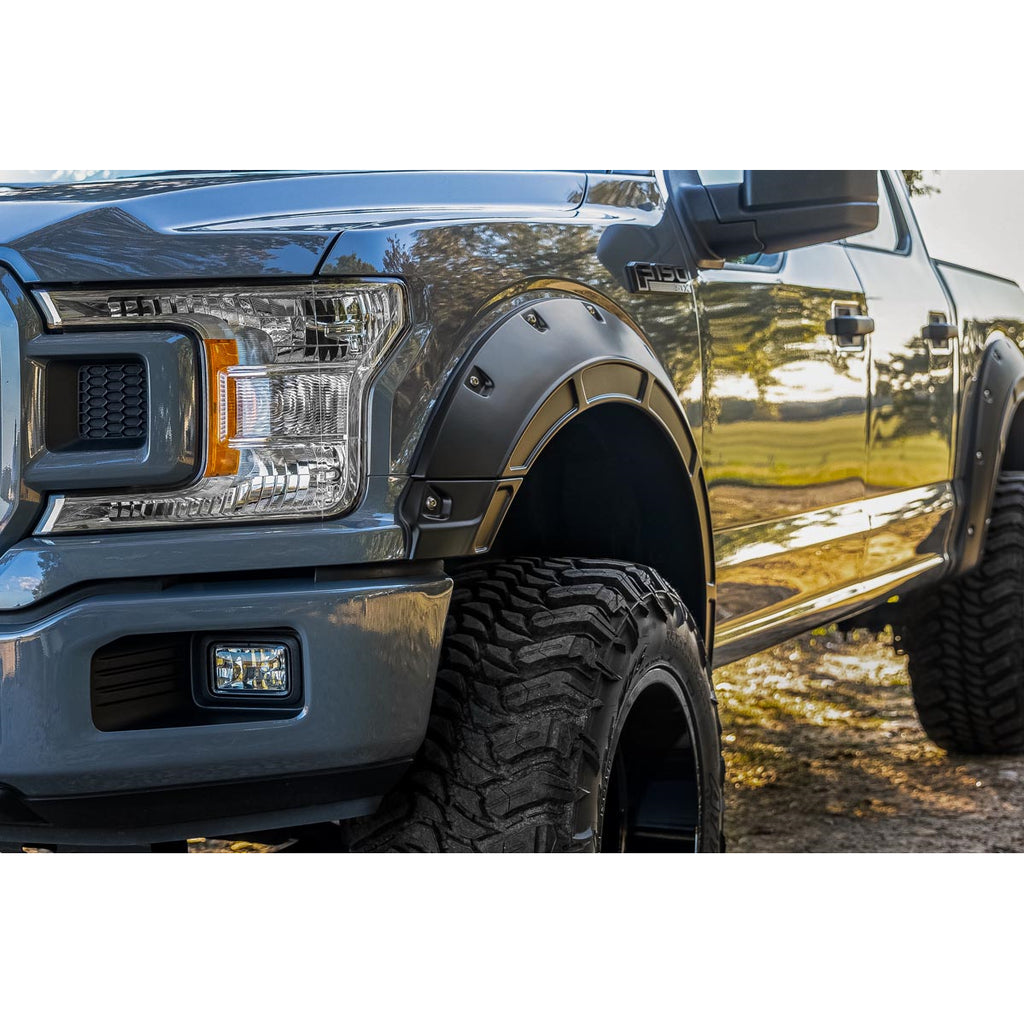 Defender-Pocket-Fender-Flares-Flat-Black-Ford-F-150-2Wd4Wd-(15-20)-Rough-Country