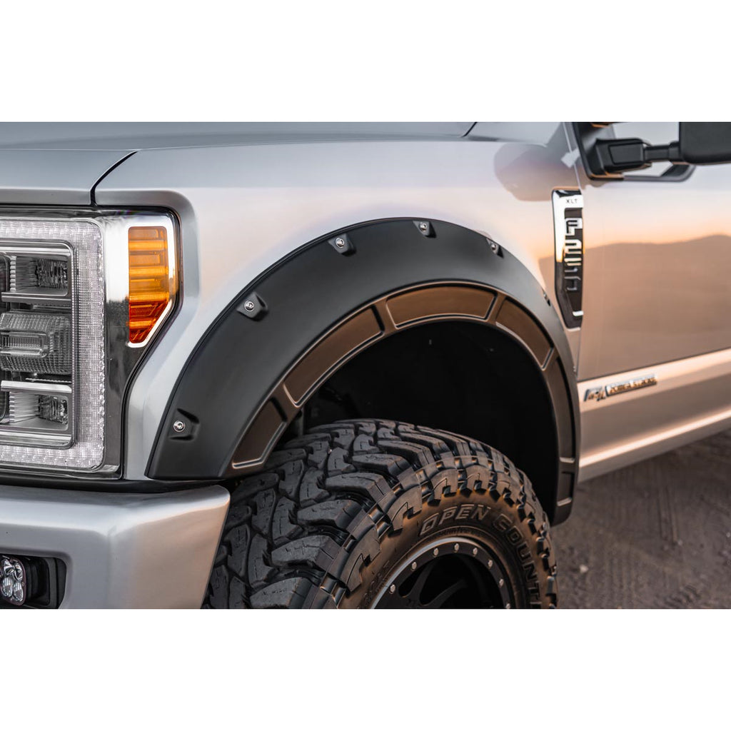 Defender-Pocket-Fender-Flares-Flat-Black-Ford-Super-Duty-2Wd4Wd-(17-22)-Rough-Country