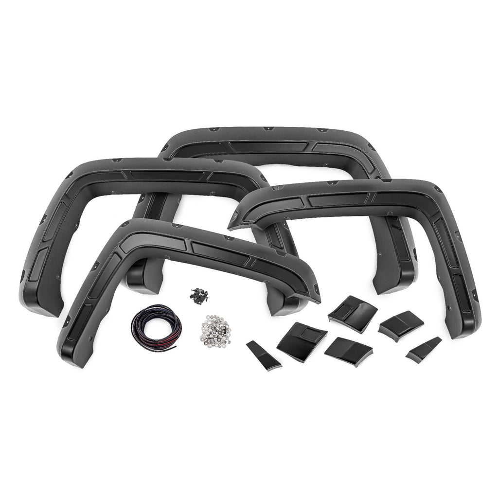 Defender-Pocket-Fender-Flares-Flat-Black-Gmc-Sierra-1500-(14-18)Sierra-2500-(15-19)-Rough-Country