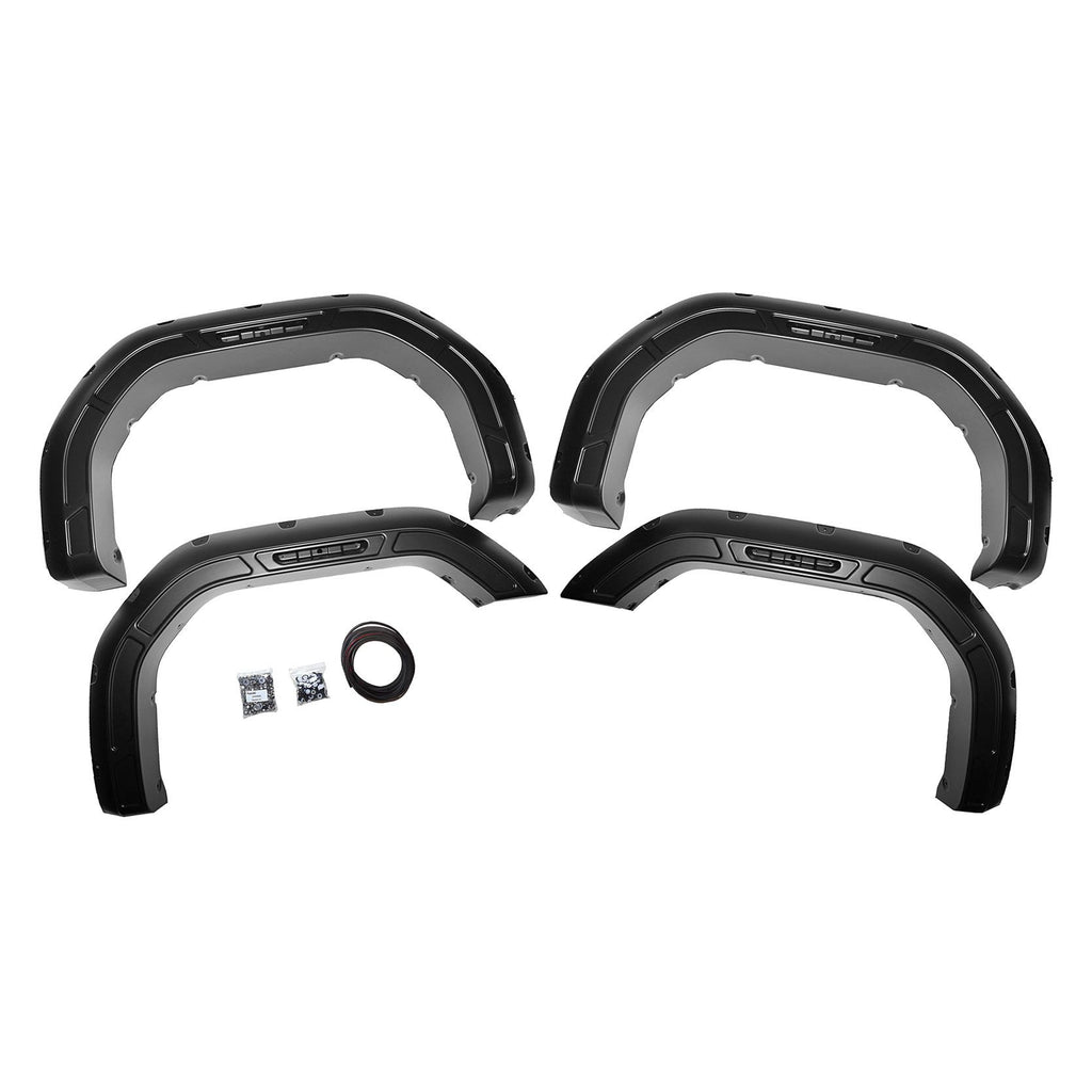 Defender-Pocket-Fender-Flares-Flat-Black-Gmc-Sierra-2500-HdSierra-3500-Hd-(20-23)-Rough-Country