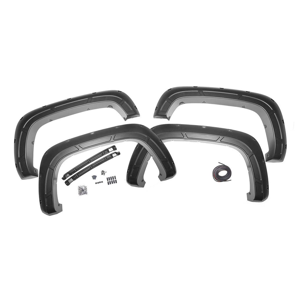 Defender-Pocket-Fender-Flares-Summit-White-Chevy-Silverado-2500-Hd3500-Hd-(20-23)-Rough-Country