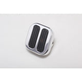 Trans-Dapt 9508 Dimmer Pad With 2 Rubber Inserts; 1-1/2 in. x 1-3/4 in. squarePolished Aluminum
