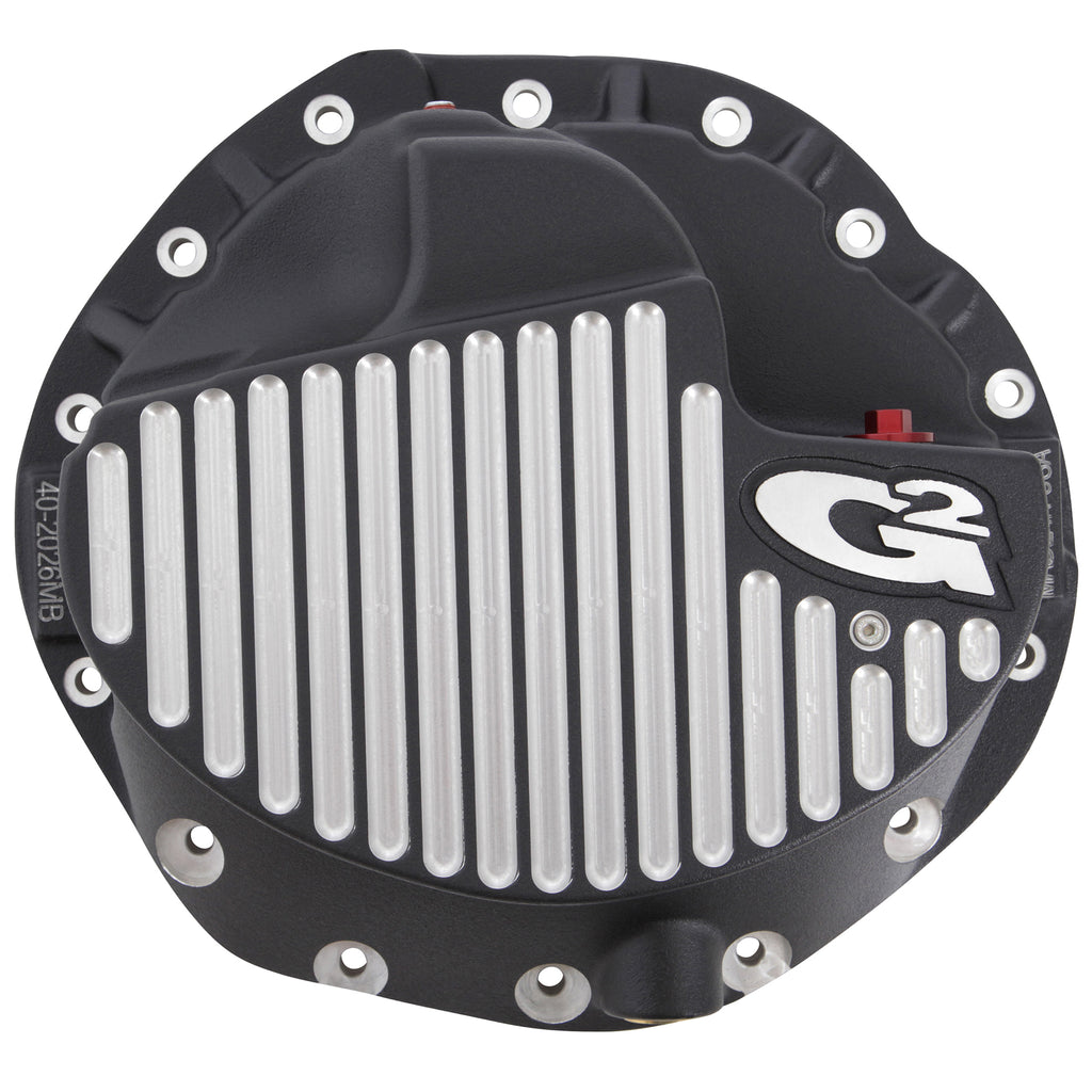 DiscontinuedChrysler-9.25-In-Front-Aluminum-Differential-Cover-Ball-Milled-Black-G2-Axle-And-Gear