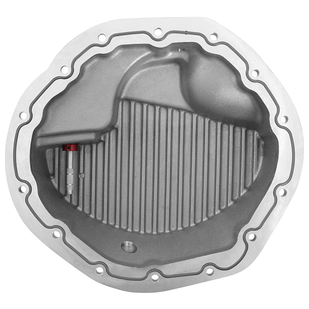DiscontinuedChrysler-9.25-In-Front-Aluminum-Differential-Cover-Ball-Milled-Black-G2-Axle-And-Gear