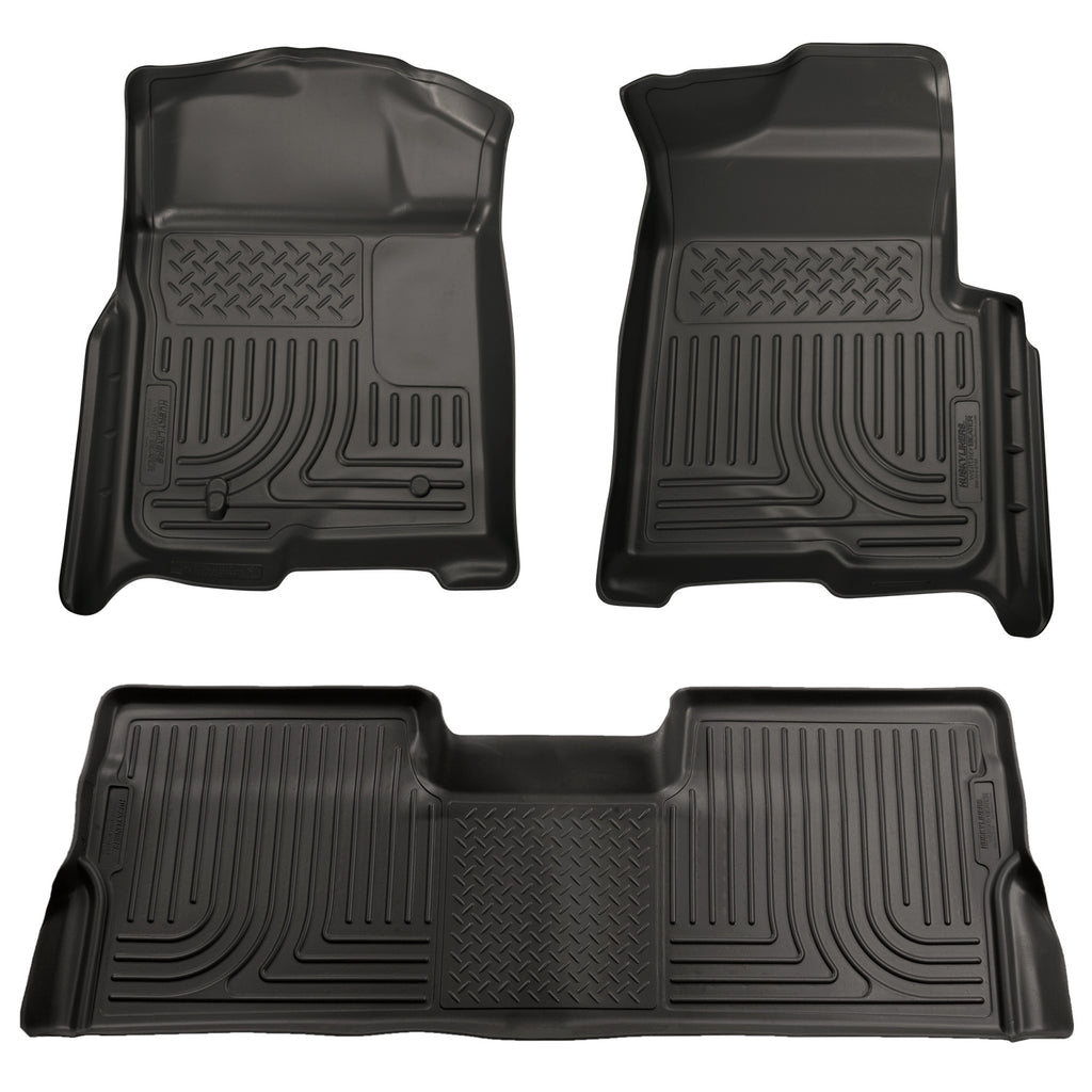 Discontinued~(10.1-Lbs.-33X22x7)~-Weatherbeater-Seriesfront-And-2Nd-Seat-Floor-Liners-(Footwell-Coverage)Tpo---Thermoplastic-Olefinblack