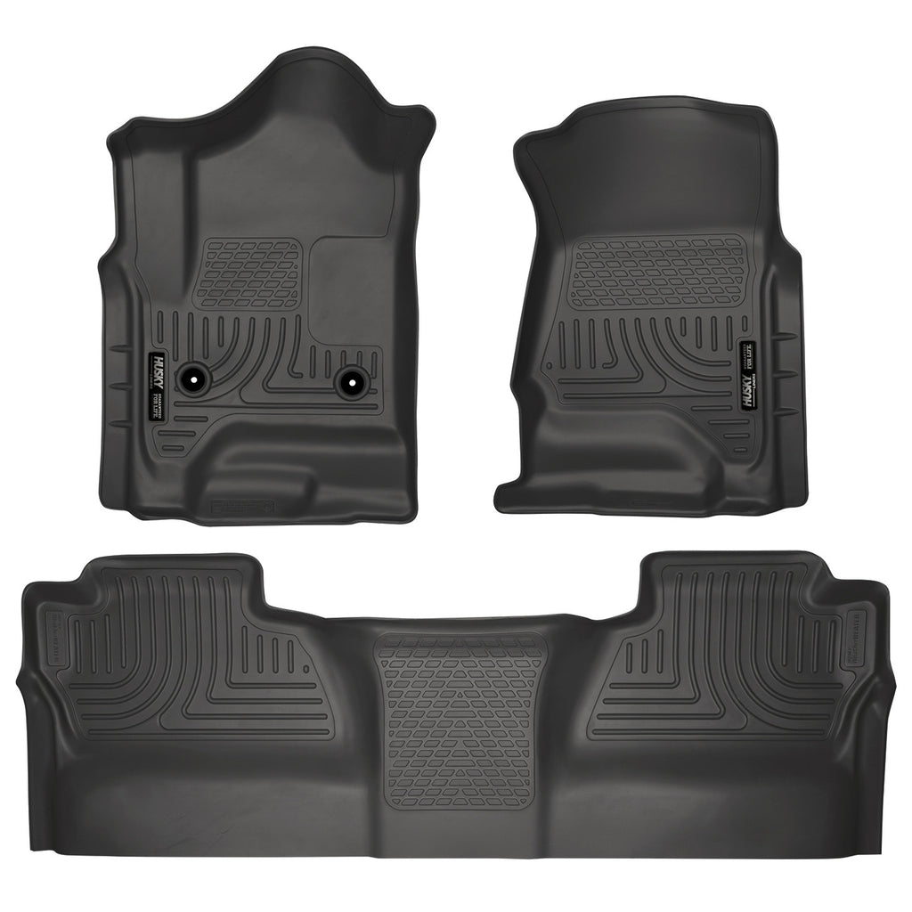 Discontinued~(10.7-Lbs.-33X22x7)~-Weatherbeater-Seriesfront-And-2Nd-Seat-Floor-Liners-(Footwell-Coverage)Tpo---Thermoplastic-Olefinblack