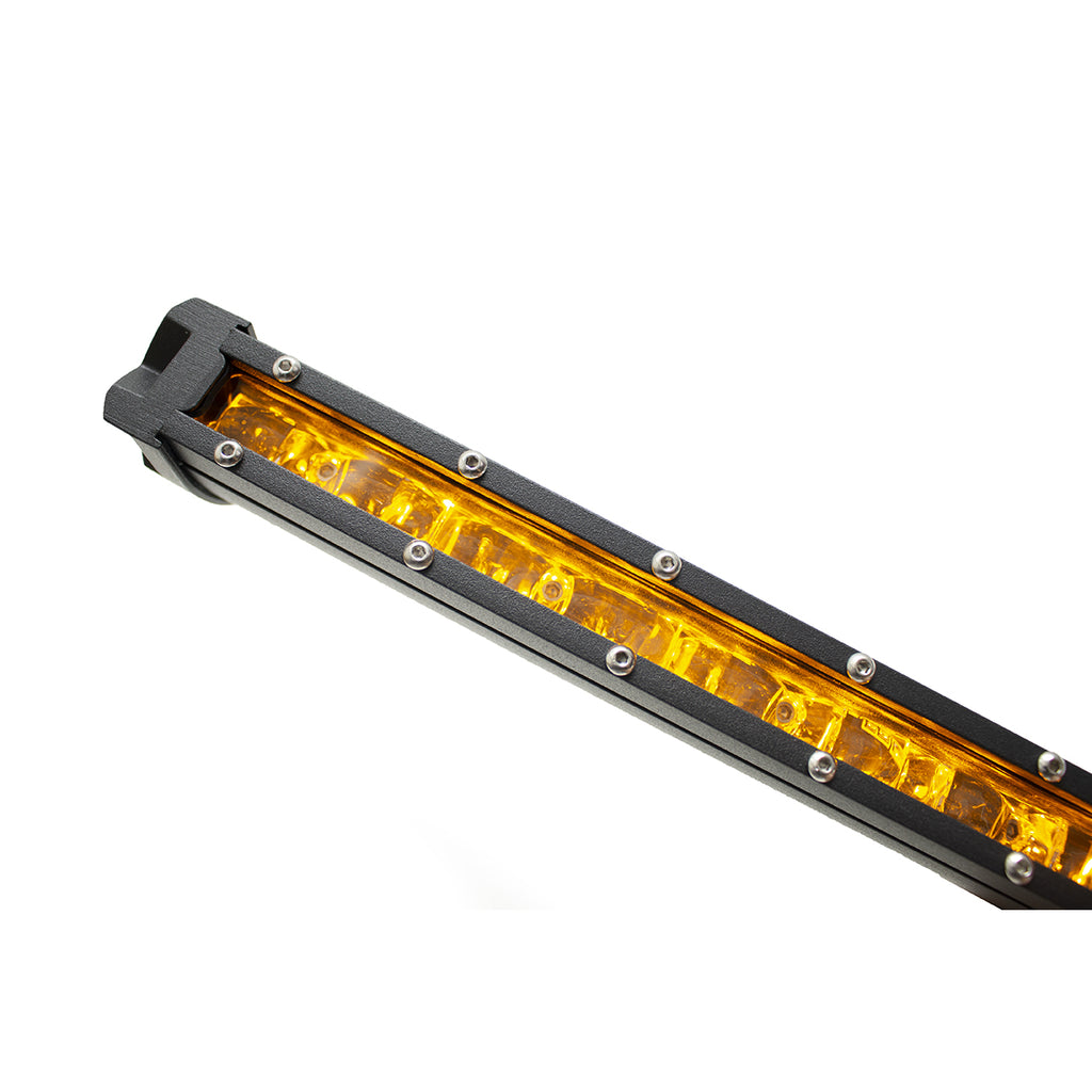 Discontinued~(3-Lbs.-15X5x4)~-14In-5W-Lopro-Ultra-Slim-Led-Light-Bar-With-Amber-Marker---Running-Light-Function-60W---Includes-Rocker-Switch-And-Harness