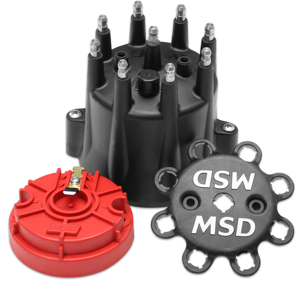Distributor-Cap--Rotor-Kit-Chevy-V8-Hei-Black
