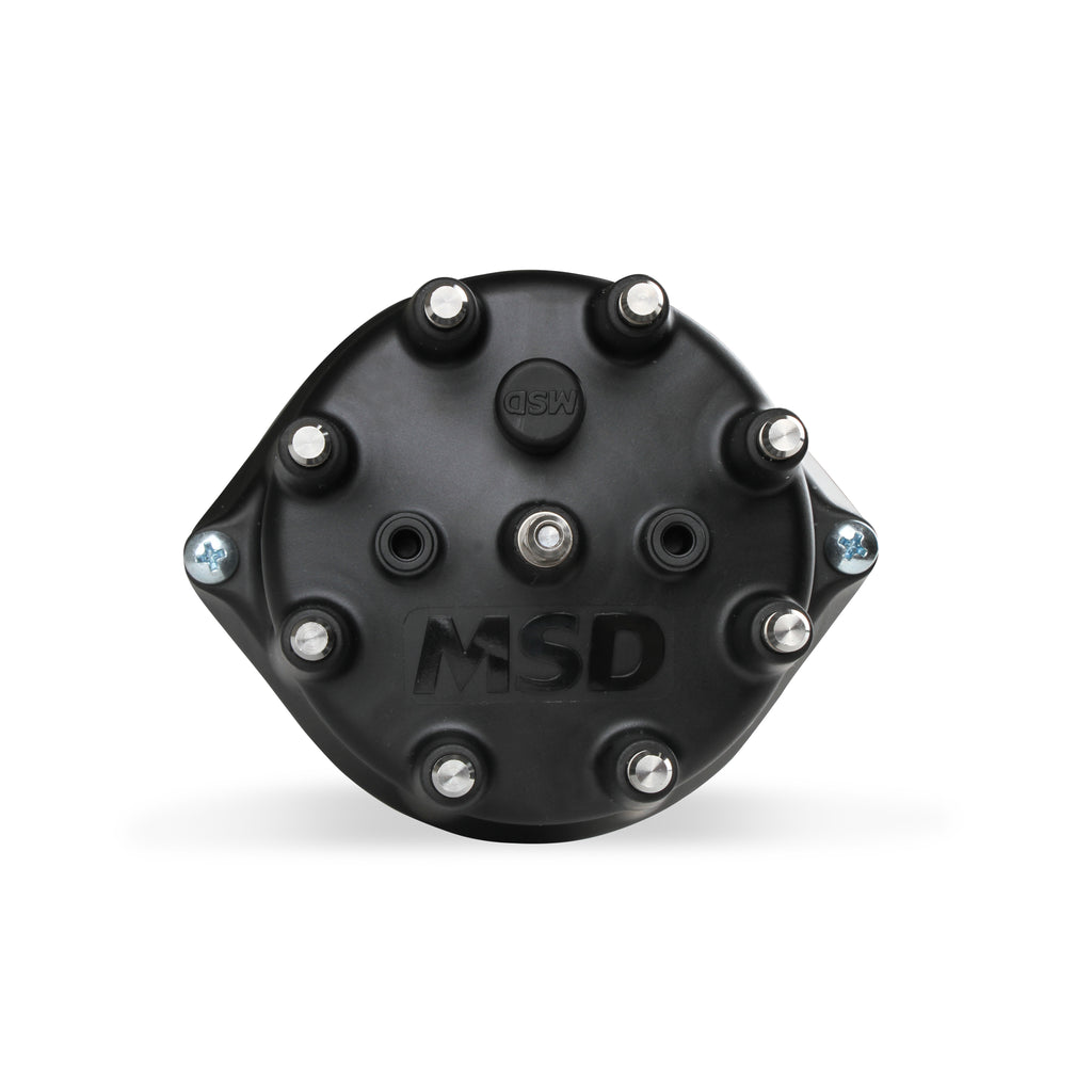 Distributor-Ford-289-302,-Pro-Billet,-Small-Black-Cap,-Steel-Gear