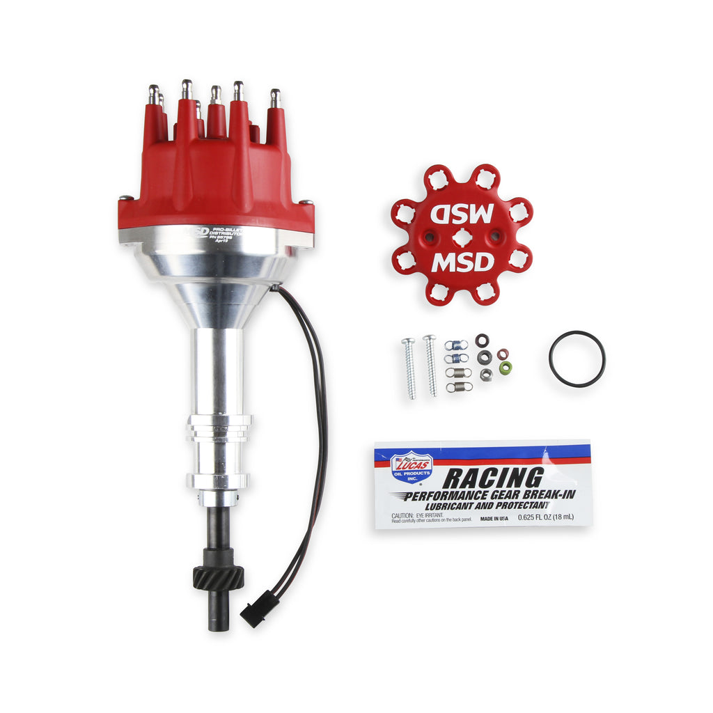 Distributor,-Ford-351W,-Billet,-Small-Cap,-Steel-Gear