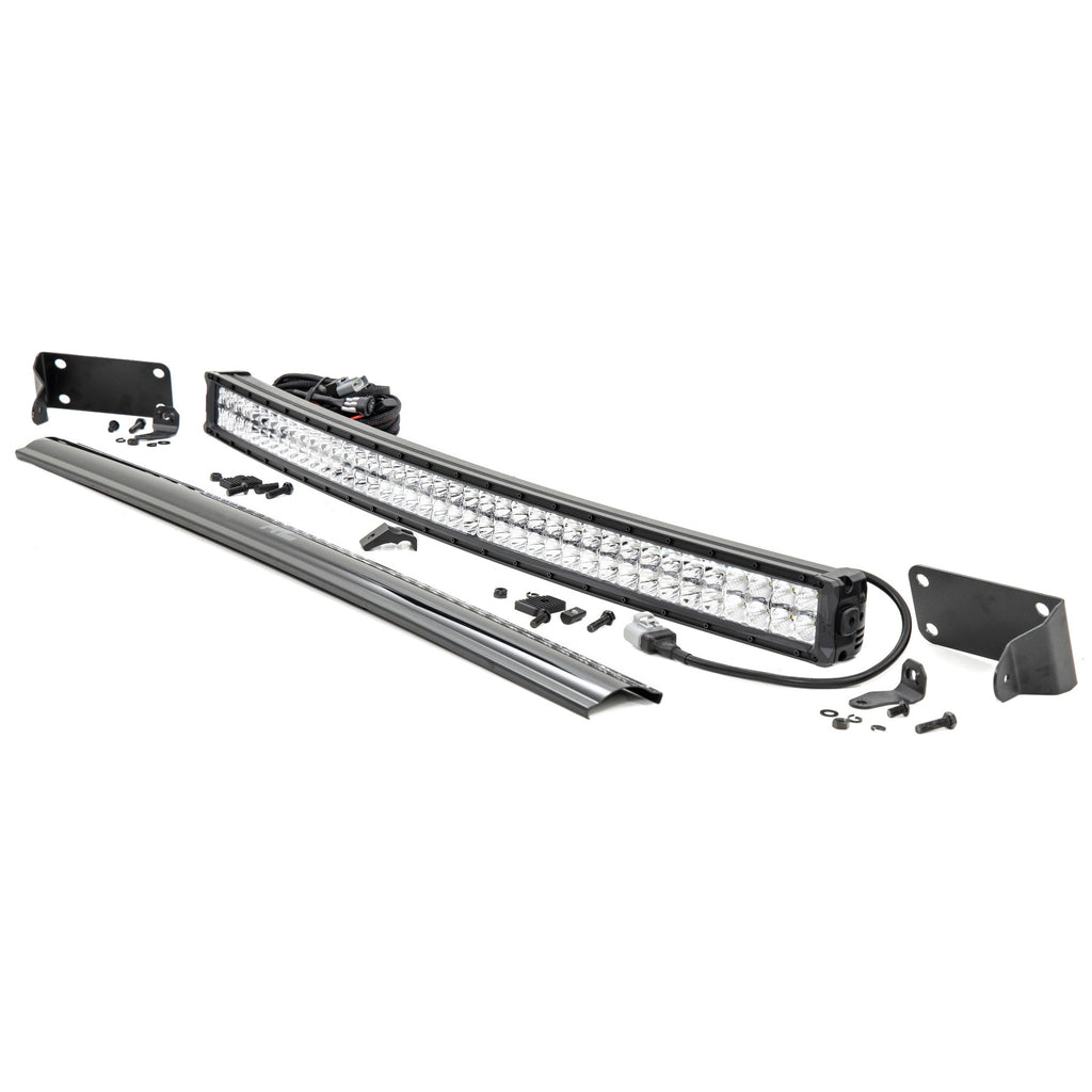 Dodge-40-Inch-Curved-Led-Light-Bar-Hidden-Bumper-Kit-WChrome-Series-Drl-Led-For-10-18-Ram-25003500-Rough-Country