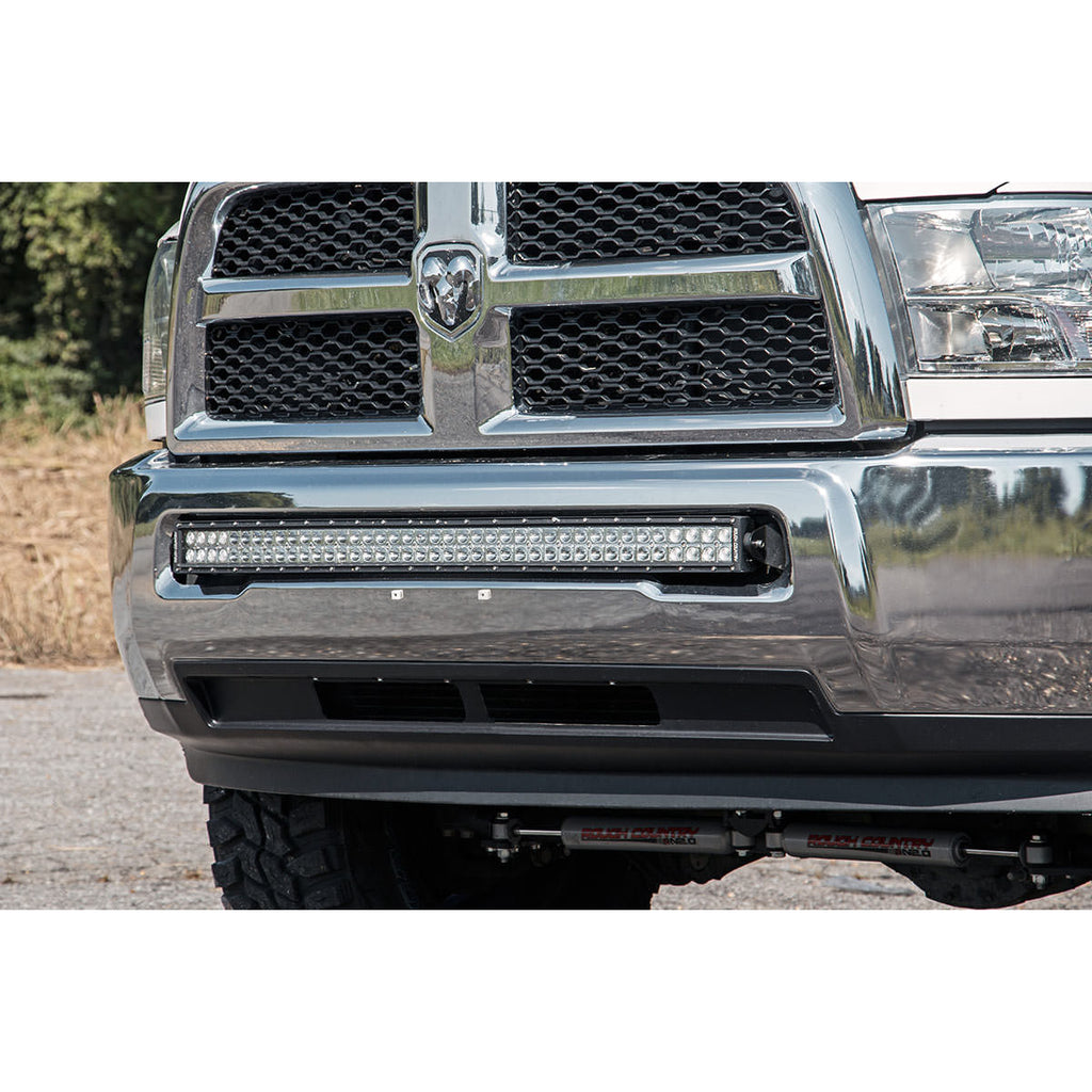 Dodge-40-Inch-Curved-Led-Light-Bar-Hidden-Bumper-Kit-WChrome-Series-Drl-Led-For-10-18-Ram-25003500-Rough-Country