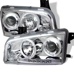 Dodge-Charger-06-10-Projector-Headlights-Halogen-Model--Led-Halo-Led-Chrm-Pro-Yd-Dch05-Led-C