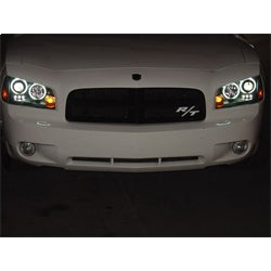 Dodge-Charger-06-10-Projector-Headlights-Halogen-Model-Ccfl-Halo-Led-Blk-Pro-Yd-Dch05-Ccfl-Bk