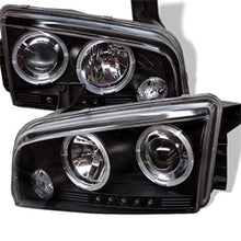 Load image into Gallery viewer, Dodge-Charger-06-10-Projector-Headlights-Halogen-Only---Led-Halo-Led-Blk-Pro-Yd-Dch05-Led-Bk