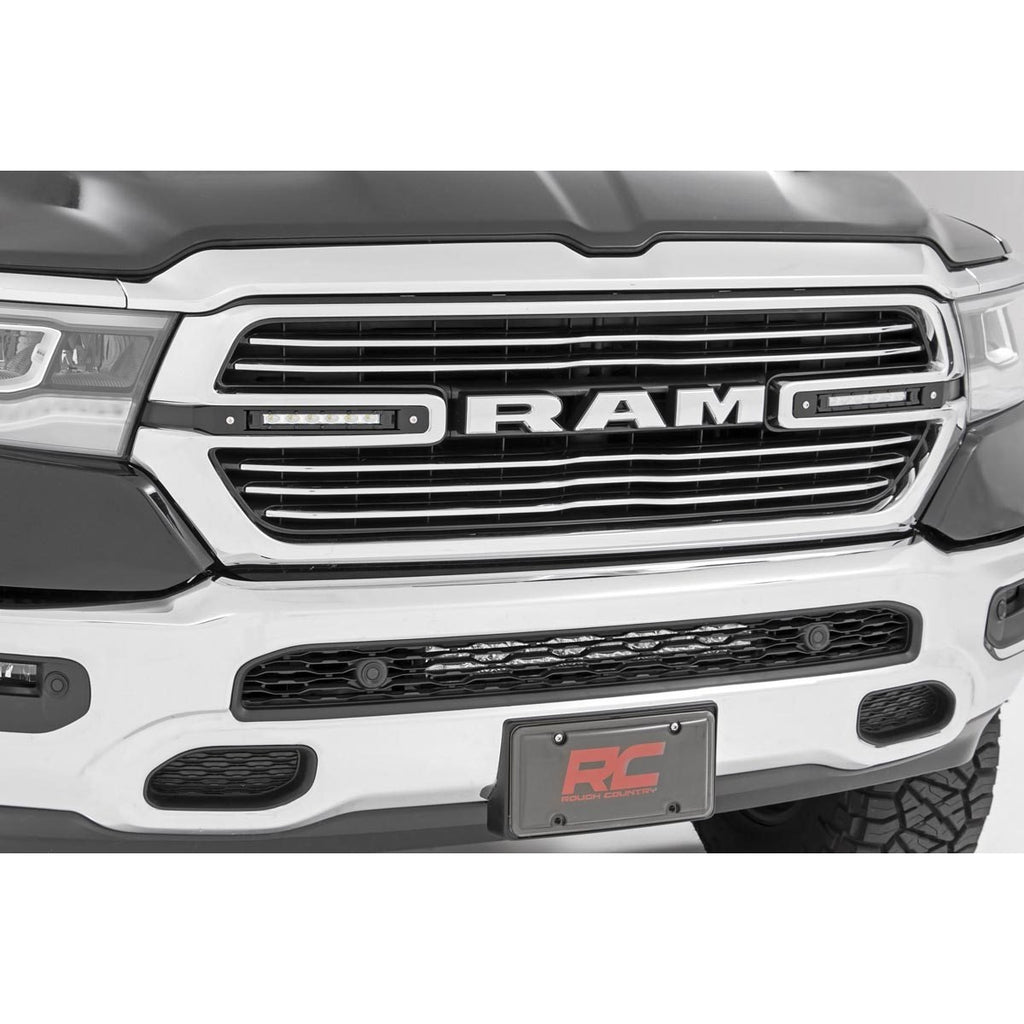 Dodge-Dual-6-Inch-Led-Grille-Kit-Chrome-Series-19-20-Ram-1500-Rough-Country
