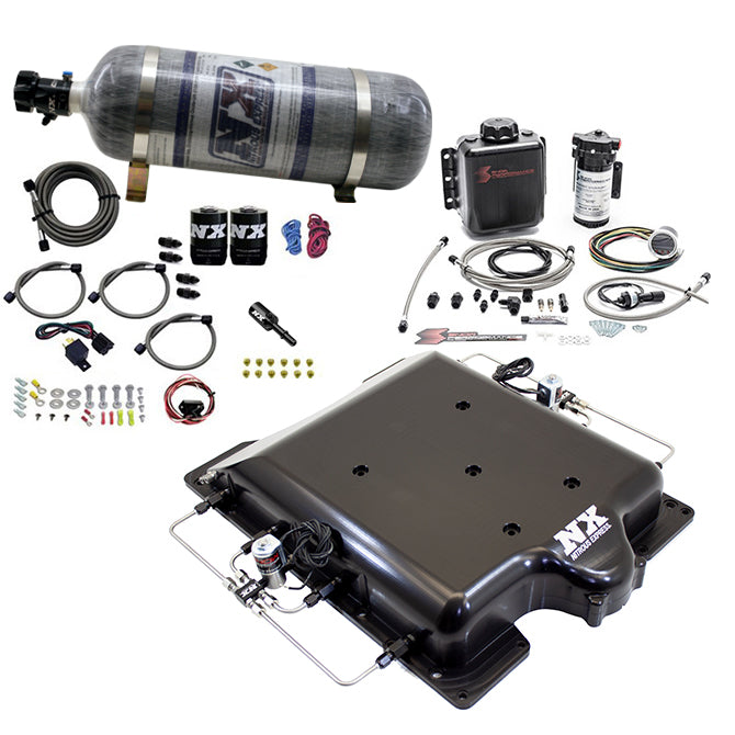 Dodge-Hellcat-Supercharger-Lid-NitrousWater-Injection-Kit-(100-400Hp)-W12Lb-Bottle