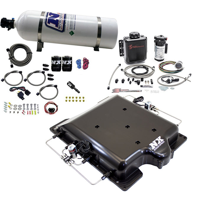Dodge-Hellcat-Supercharger-Lid-NitrousWater-Injection-Kit-(100-400Hp)-W15Lb-Bottle