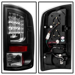 Dodge-Ram-07-08-1500-Version-2-Led-Tail-Lights---Black-Alt-Yd-Dram06v2-Led-Bk