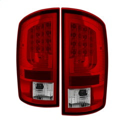Dodge-Ram-07-08-1500-Version-2-Led-Tail-Lights---Red-Clear-Alt-Yd-Dram06v2-Led-Rc