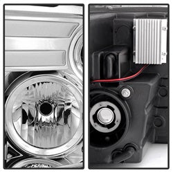 Dodge-Ram-09-12-Projector-Headlights-Light-Bar-Drl-Chrome-Pro-Yd-Dr09-Lbdrl-C
