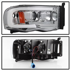 Dodge-Ram-1500-02-05-V2-Projector-Headlights---Light-Bar-Drl---Chrome-Pro-Yd-Dr02v2-Lb-C