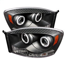 Dodge-Ram-1500-06-08-06-09-Projector-Headlights-Ccfl-Halo-Led-Blk-Pro-Yd-Dr06-Ccfl-Bk