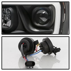 Dodge-Ram-1500-06-08-V2-Projector-Headlights---Light-Bar-Drl---Black-(Pro-Yd-Dr06v2-Lb-Bk)