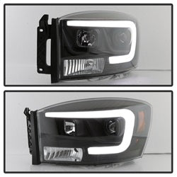 Dodge-Ram-1500-06-08-V2-Projector-Headlights---Light-Bar-Drl---Black-(Pro-Yd-Dr06v2-Lb-Bk)