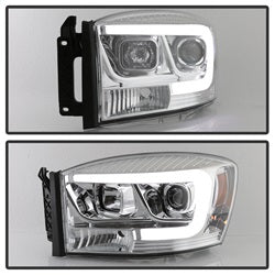 Dodge-Ram-1500-06-08-V2-Projector-Headlights---Light-Bar-Drl---Chrome-(Pro-Yd-Dr06v2-Lb-C)