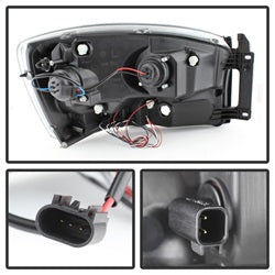 Dodge-Ram-1500-06-08Ram-2500-06-09-Projector-Headlights-Led-Halo-Led-Chrm-Pro-Yd-Dr06-Hl-C