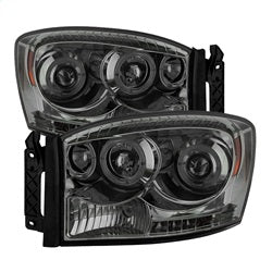 Dodge-Ram-1500-06-08Ram-2500-06-09-Projector-Headlights-Led-Halo-Led-Smke-Pro-Yd-Dr06-Hl-Sm