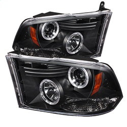 Dodge-Ram-1500-09-14-10-14-Projector-Headlights-Halogen--Led-Halo-Led---Blk-Pro-Yd-Dr09-Hl-Bk