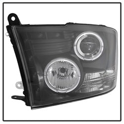 Dodge-Ram-1500-09-14-10-14-Projector-Headlights-Halogen--Led-Halo-Led---Blk-Pro-Yd-Dr09-Hl-Bk