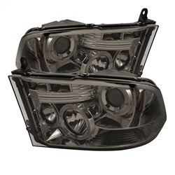 Dodge-Ram-1500-09-14-10-14-Projector-Headlights-Halogen--Led-Halo-Led--Smke-Pro-Yd-Dr09-Hl-Sm