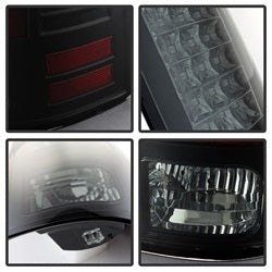 Dodge-Ram-1500-09-14-Led-Tail-Lights-Incandescent--Blk-Smke-Alt-Yd-Dram09-Led-Bsm