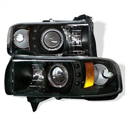 Dodge-Ram-1500-94-01-94-02-Projector-Headlights-Ccfl-Halo-Led-Blk-Pro-Yd-Dr94-Ccfl-Bk