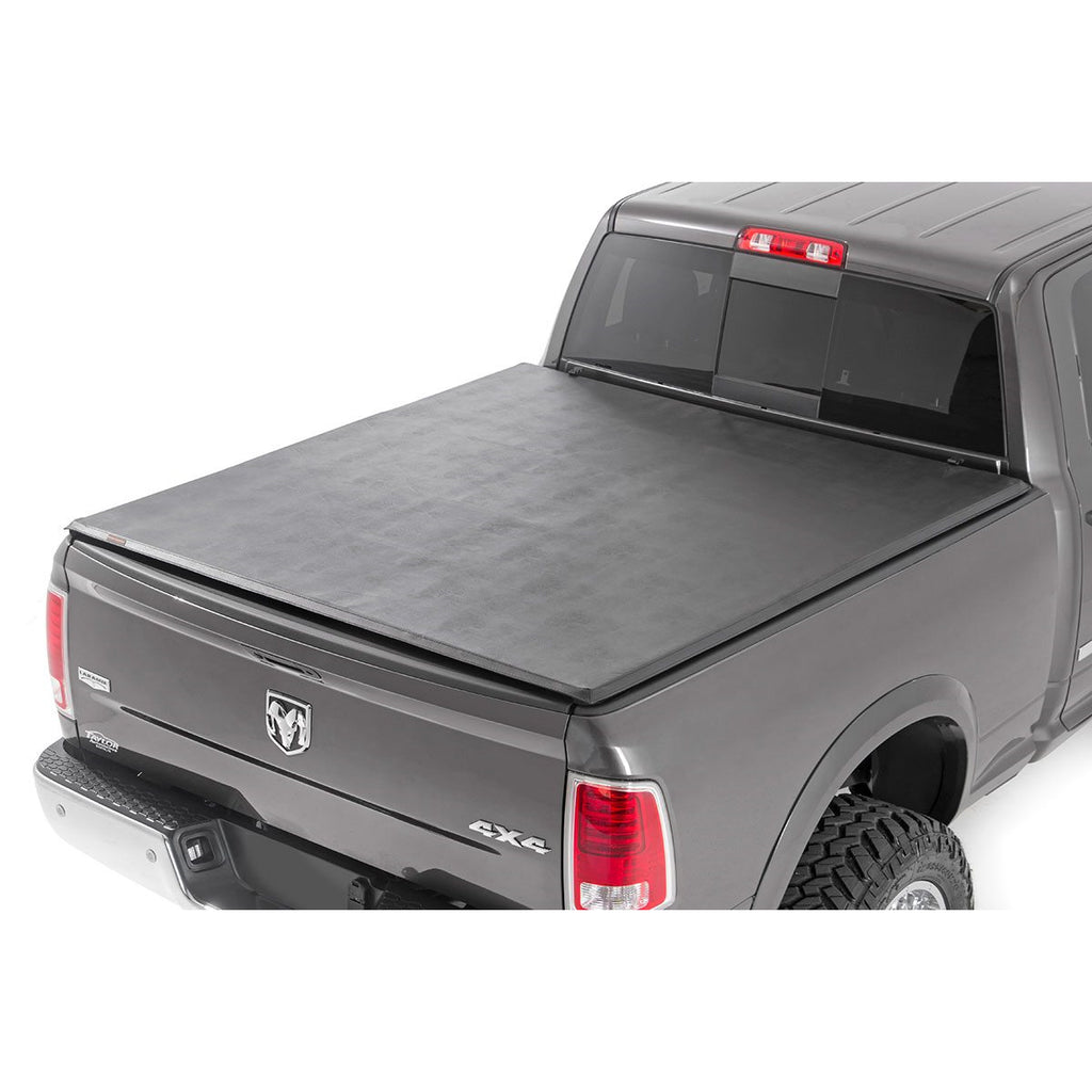 Dodge-Soft-Tri-Fold-Bed-Cover-09-18-Ram-1500-6-Foot-4-Inch-Bed-Rough-Country