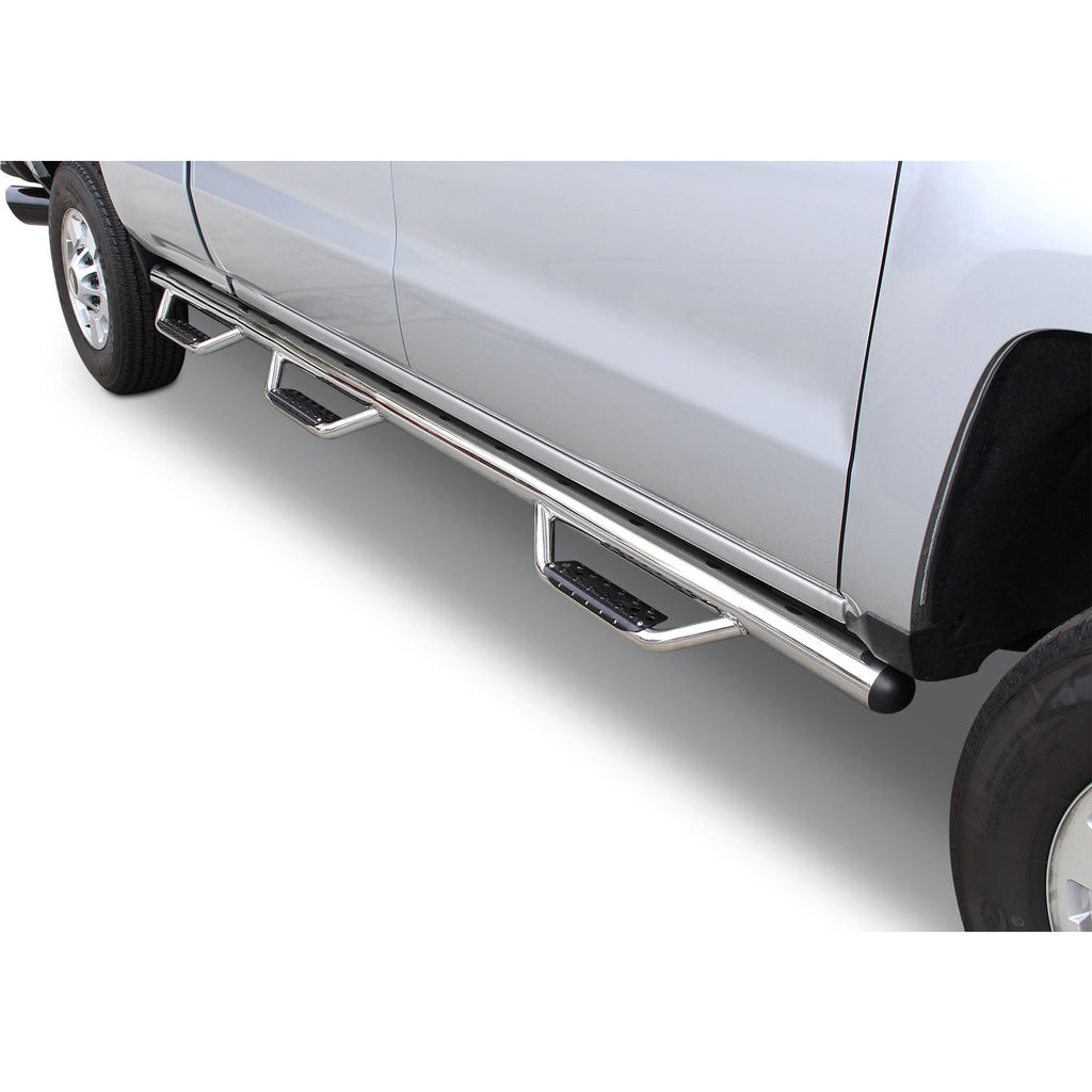 Dominator-D3-1-Piece-Wheel-To-Wheel-Side-Steps-W-Brackets-Kit---Stainless