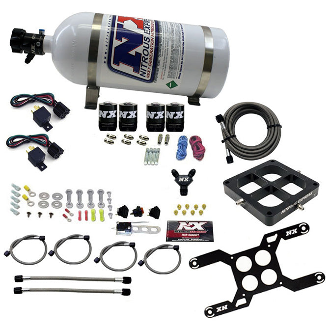 Dominator-Dual-Stage-Billet-Crossbar-Nitrous-Kit-(50-300--100-500Hp)-W10Lb-Bottle