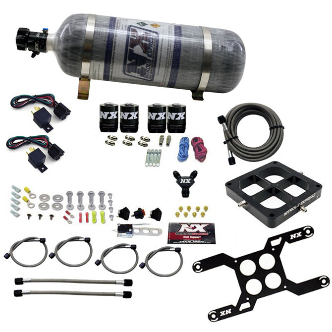 Dominator-Dual-Stage-Billet-Crossbar-Nitrous-Kit-(50-300--100-500Hp)-WComp-Bottle