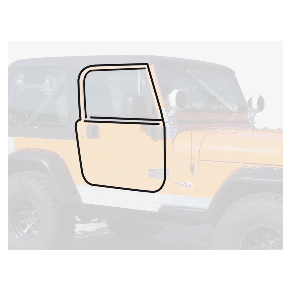 Door-Seal-Master-Kit-76-86-Cj-7,-Cj-8--87-95-Yj-Wrangler-W-Full-Steel-Doors