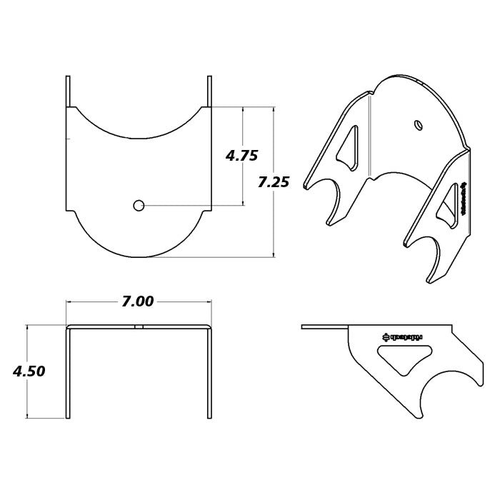 Dropped-Lower-Weld-On-Air-Spring-Axle-Bracket,-Uncoated.