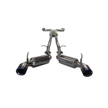 Load image into Gallery viewer, Dual-60Mm-S.S.-Cat-Back-System-W-Built-In-Resonated-X-Pipe-Custom-Molded-S.S.Flanges-Embossed-Injen-Logos-On-All-Mufflers-And-Resonated-Titanium-Dual-Wall-Rolled--Burnt-Tips.